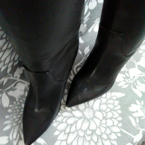Black Tall Over-the-Knee Boots Sz 8.5 - Picture 3 of 7